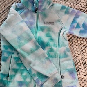 Columbia Kids' Teal and Lavender Fleece Hoodie